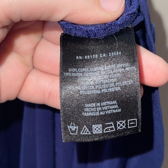 MAEVE x Anthropologie Navy Blue Halter Neck Cross Back Braided Maxi Dress Size 2 - Picture 6 of 7